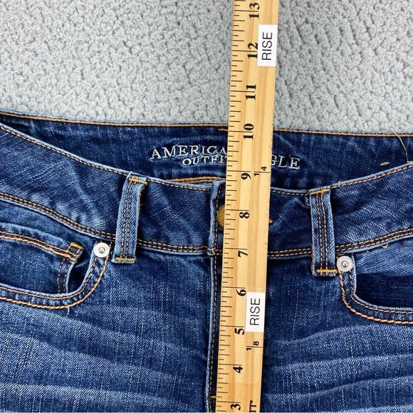 American Eagle Women's Kick Boot Back Flap Pockets Jeans  |  Size:  8 Regular - Picture 10 of 16